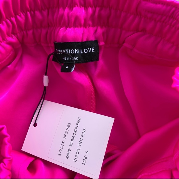 GENERATION LOVE PINK MARIA SATIN PANTS - Picture 11 of 12